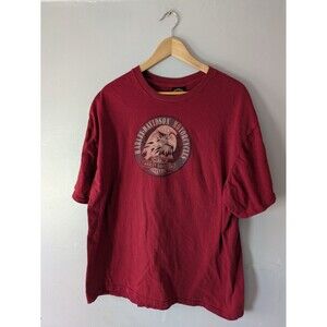 Harley-Davidson Shirt Mens 2XL  Buffalo NY Maroon Biker, motorcycle Y2K USA